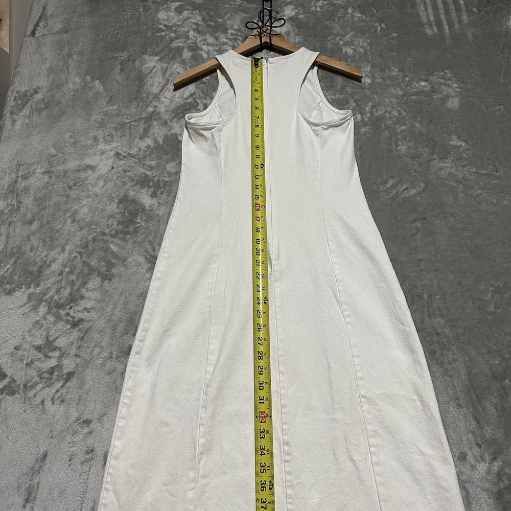 Vintage Laundry by Shelli Segal White Denim Maxi Dress Womens 6 Coastal Cowgirl - Picture 15 of 15